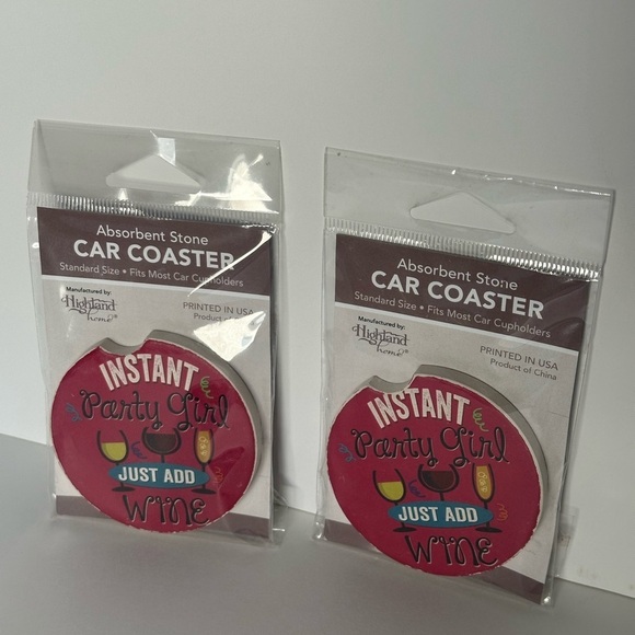 Instant Party Girl Car Coaster Set - Picture 1 of 3